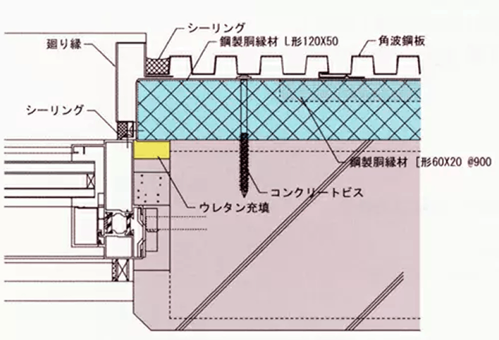 開口部水平断面詳細図